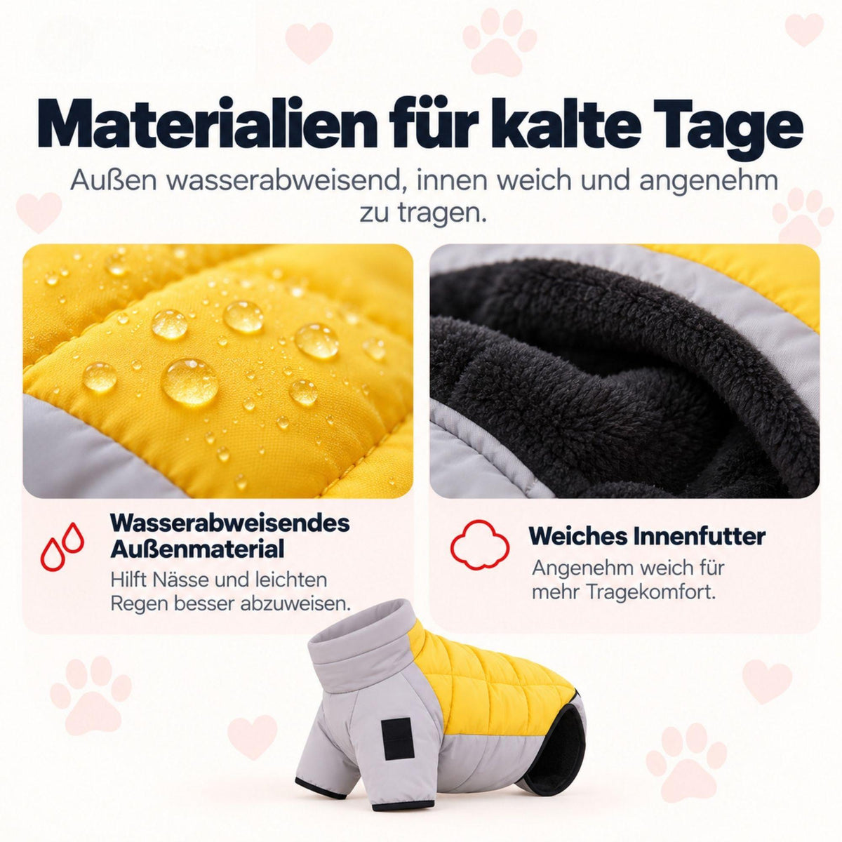 Wintermantel für Hunde – Warm & wasserdicht