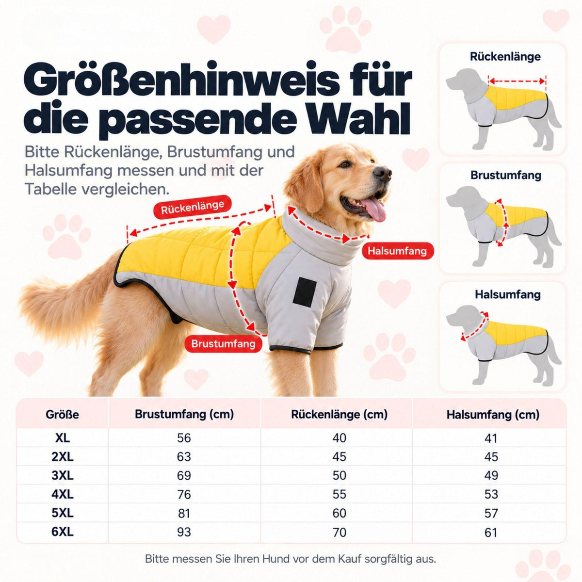 Wintermantel für Hunde – Warm & wasserdicht