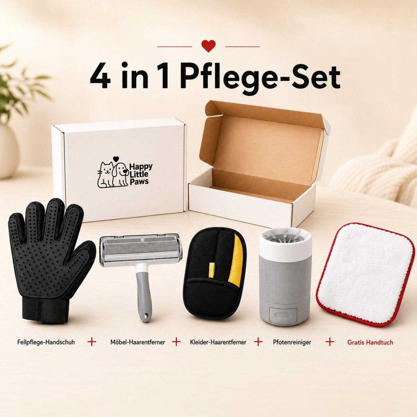 Pflege-Set für Fell, Textilien & Pfoten