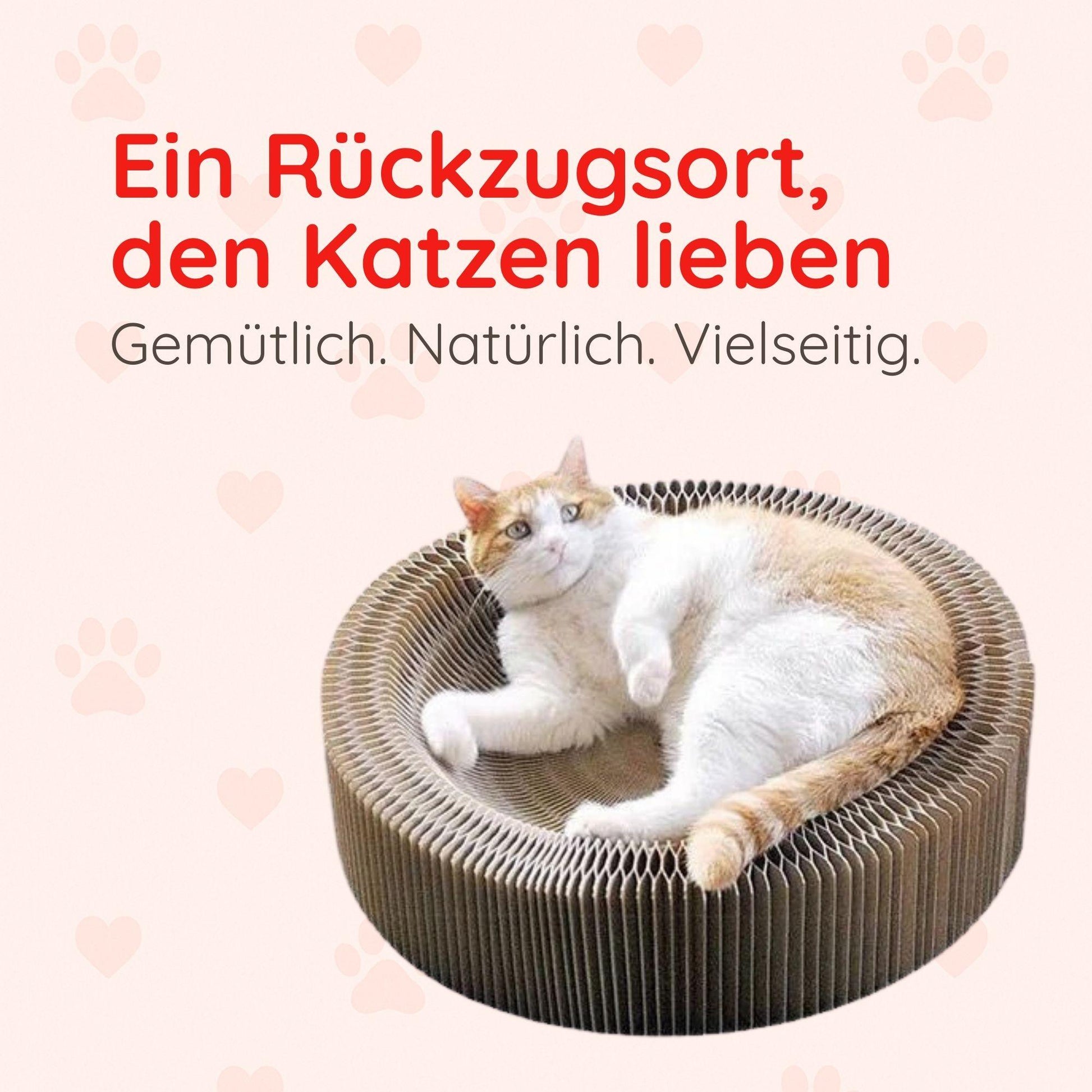 Akkordeon-Kratzbrett für Katzen – 3 in 1 Spiel & Ruhe - Happy Little Paws