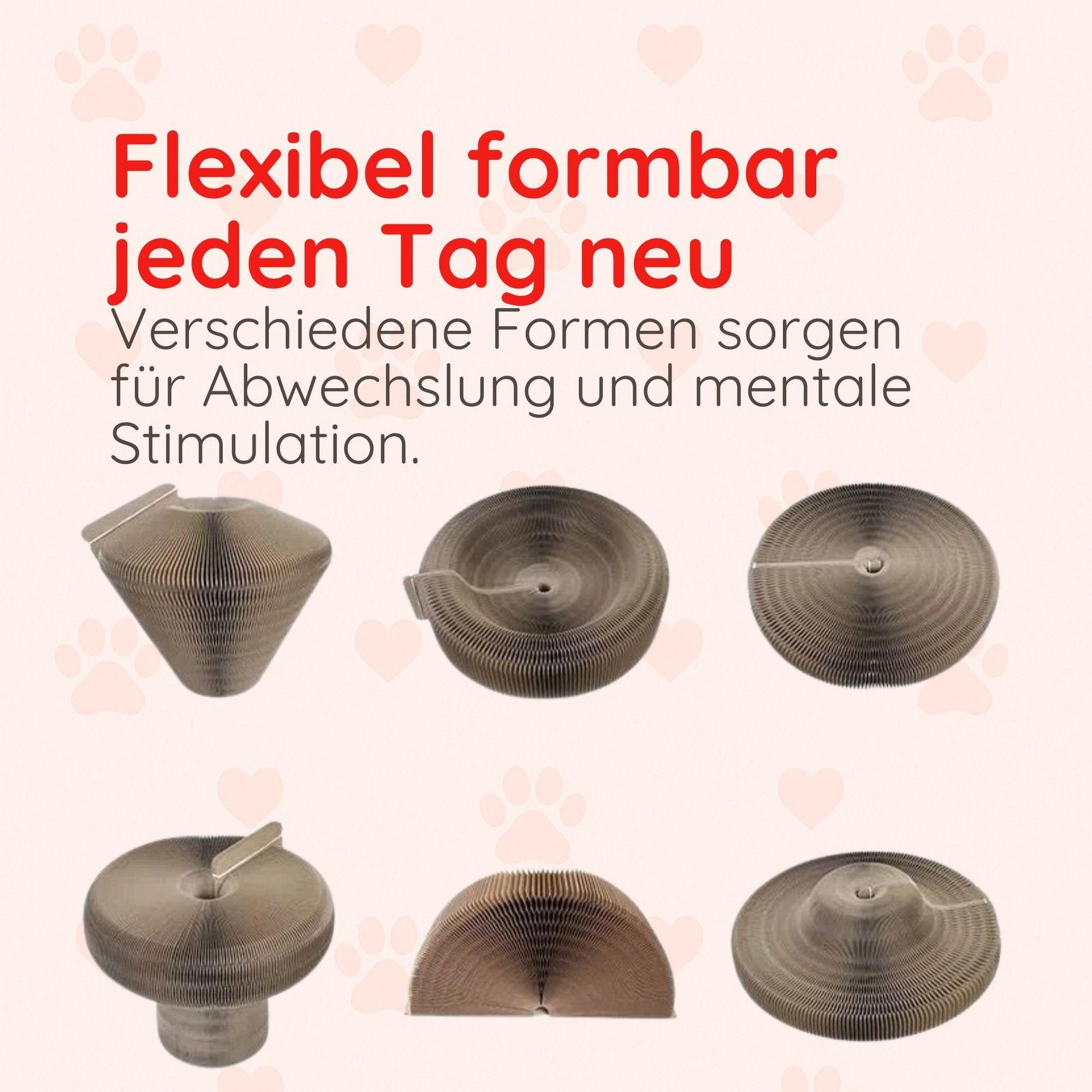 Akkordeon-Kratzbrett für Katzen – 3 in 1 Spiel & Ruhe - Happy Little Paws