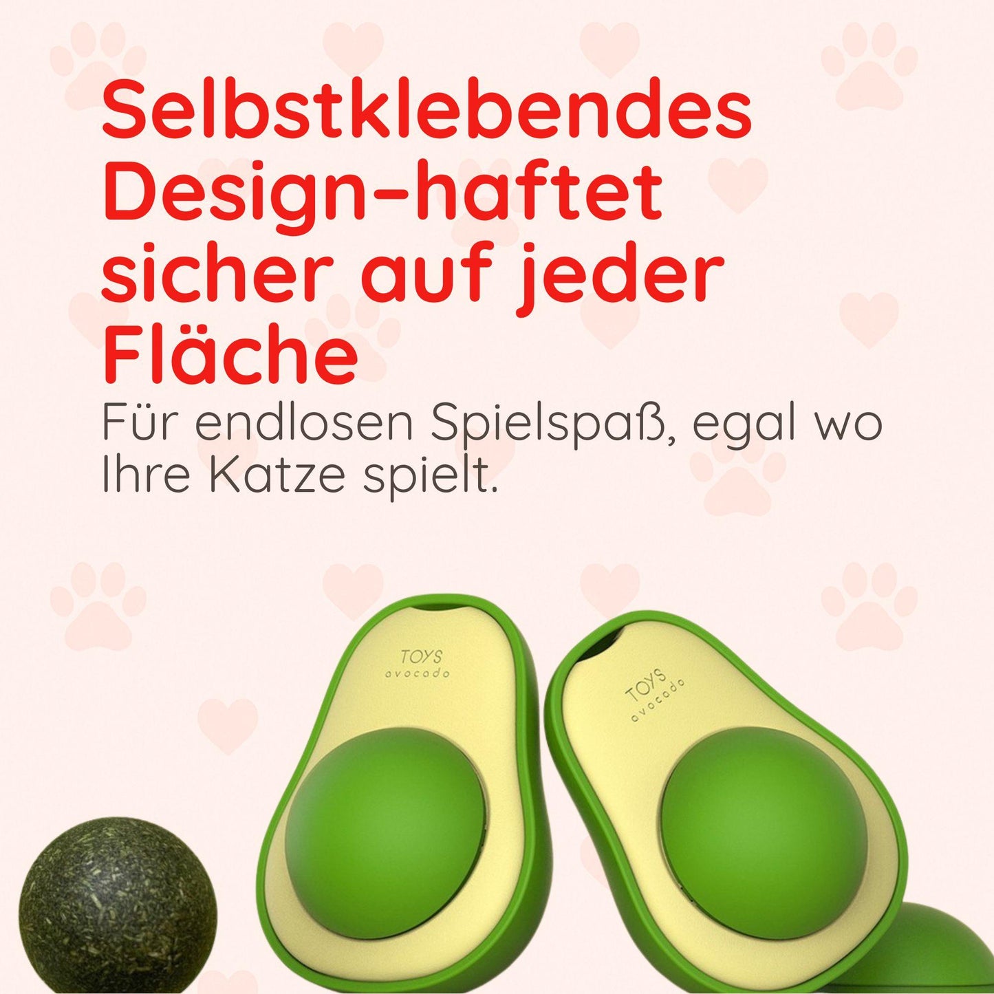 Avocado Katzenminze-Ball – Für Zahnpflege & Spielspaß Happy Little Paws