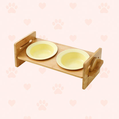 Bambus-Keramik Futternapf – Erhöht & ergonomisch Happy Little Paws