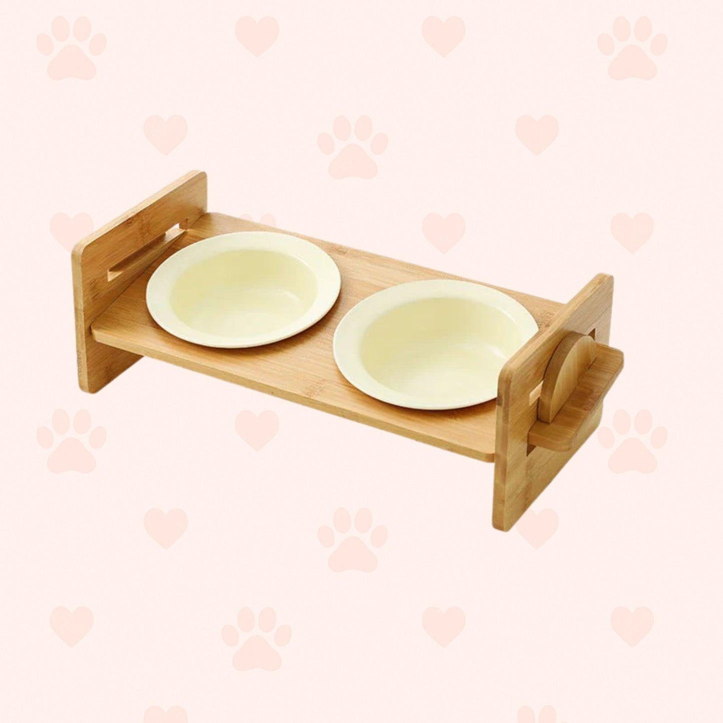 Bambus-Keramik Futternapf – Erhöht & ergonomisch Happy Little Paws