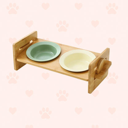 Bambus-Keramik Futternapf – Erhöht & ergonomisch Happy Little Paws