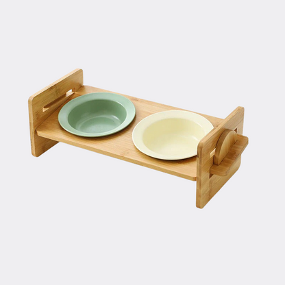 Bambus-Keramik Futternapf – Erhöht & ergonomisch Happylittlepaws