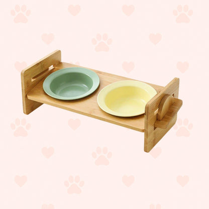 Bambus-Keramik Futternapf – Erhöht & ergonomisch Happy Little Paws