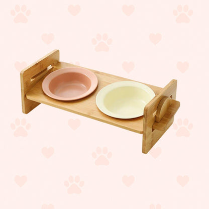 Bambus-Keramik Futternapf – Erhöht & ergonomisch Happy Little Paws