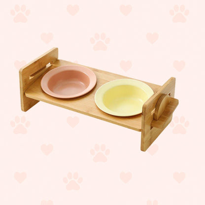 Bambus-Keramik Futternapf – Erhöht & ergonomisch Happy Little Paws