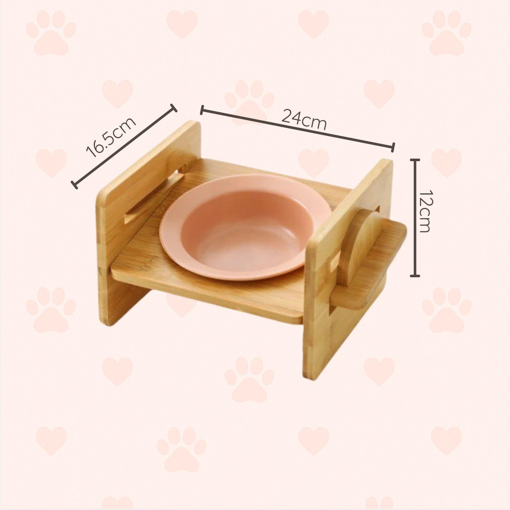 Bambus-Keramik Futternapf – Erhöht & ergonomisch Happy Little Paws