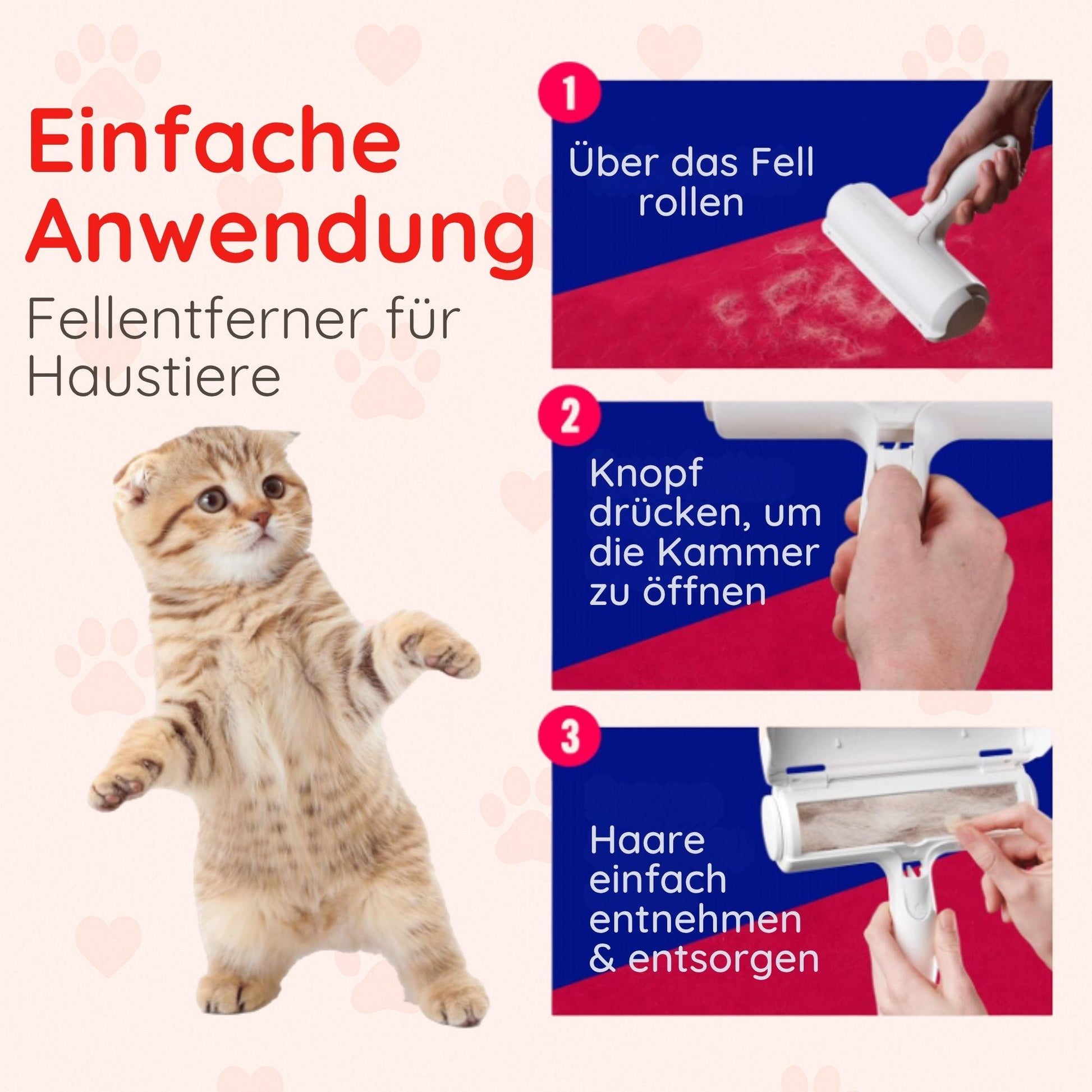 Fellentferner Roller – Selbstreinigend & Wiederverwendbar - Happy Little Paws