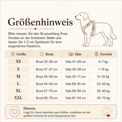 Reflektierendes Hundegeschirr, sicher & verstellbar