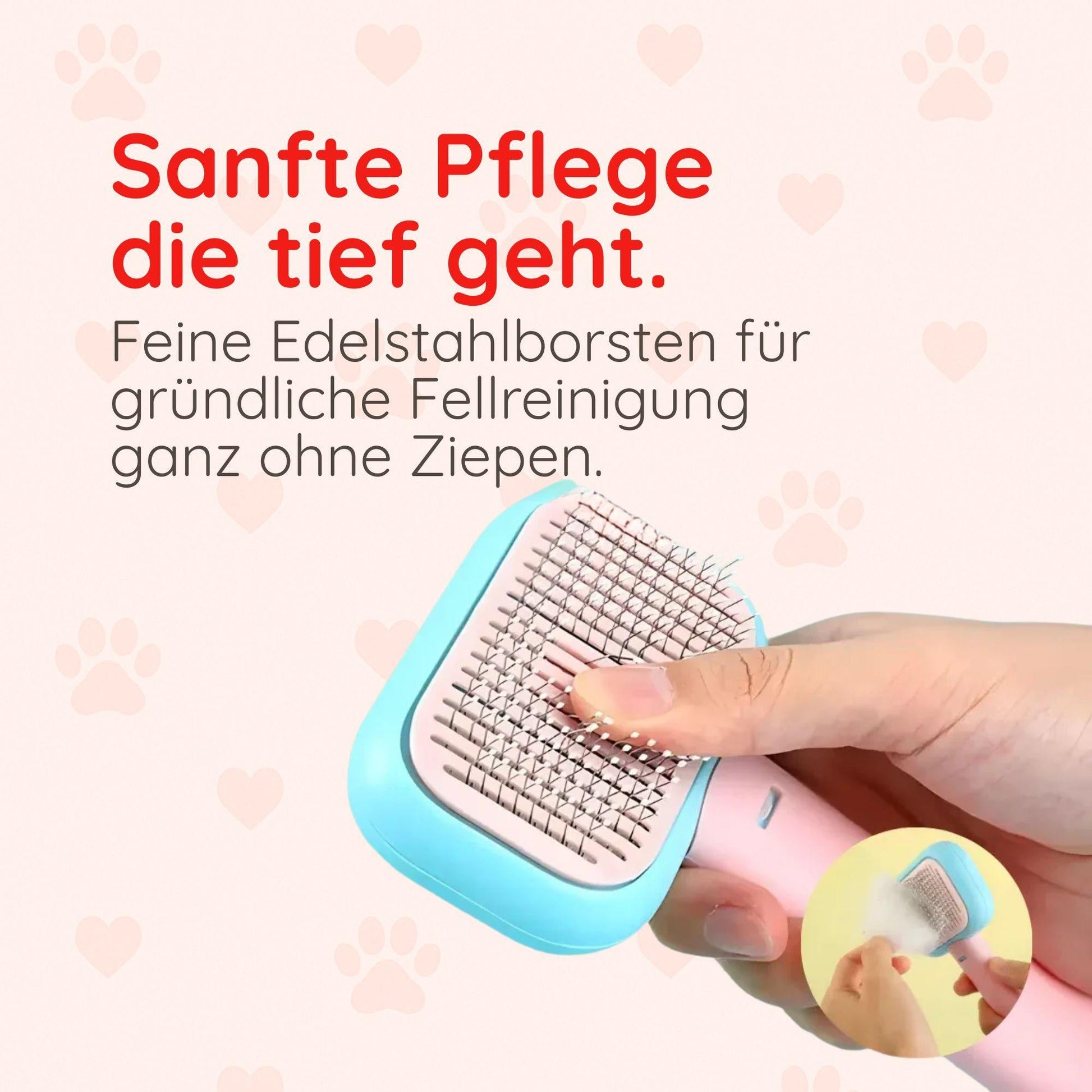 Haustierbürste wiederverwendbar – Für Fell & Massage Happy Little Paws