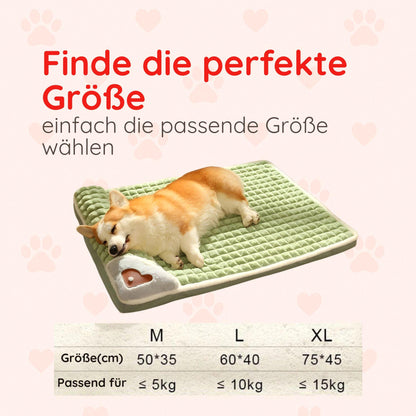 Hundebett mit Nackenrolle & Herzdetail Happy Little Paws