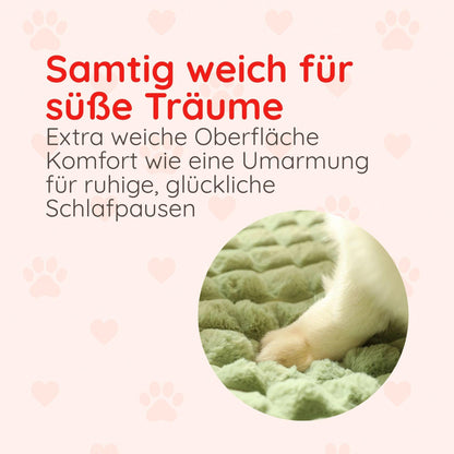 Hundebett mit Nackenrolle & Herzdetail - Happylittlepaws