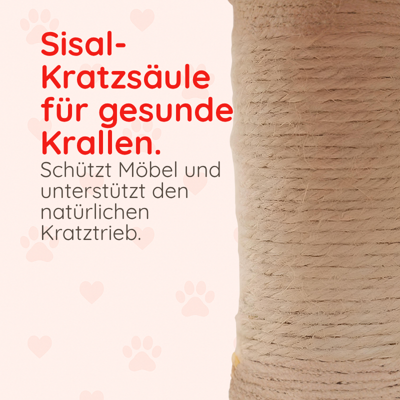 Katzen-Holzspielzeug – Drehbare Kratzsäule & Intelligenztrainer Happy Little Paws