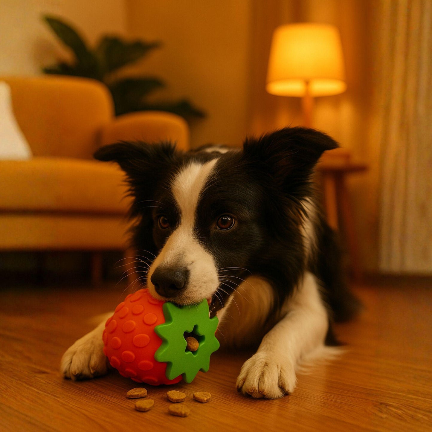 Kauspielzeug Erdbeere – Interaktiv & Aus Naturgummi Happy Little Paws