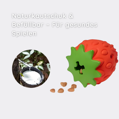 Kauspielzeug Erdbeere – Interaktiv & Aus Naturgummi Happylittlepaws