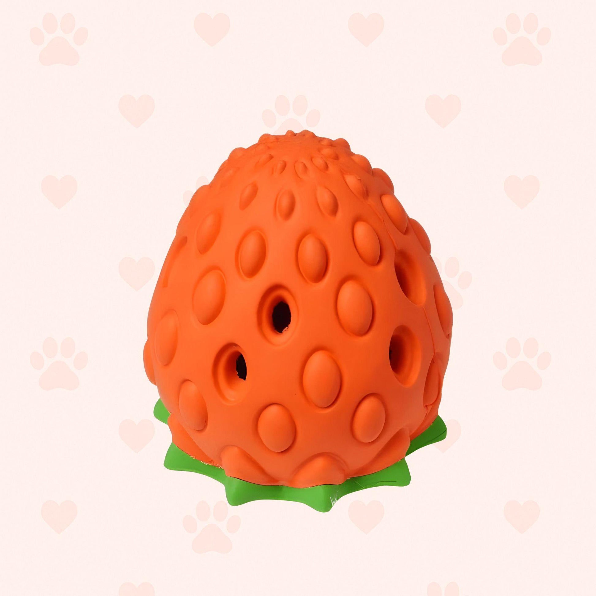 Kauspielzeug Erdbeere – Interaktiv & Aus Naturgummi - Happylittlepaws