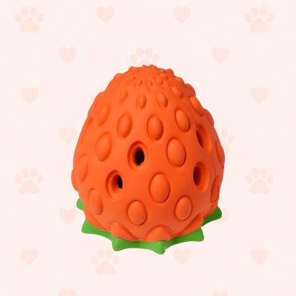 Kauspielzeug Erdbeere – Interaktiv & Aus Naturgummi - Happylittlepaws