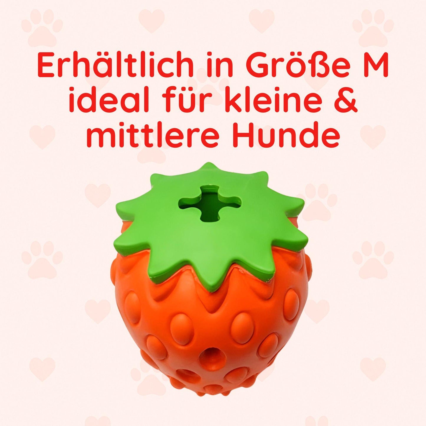 Kauspielzeug Erdbeere – Interaktiv & Aus Naturgummi - Happylittlepaws
