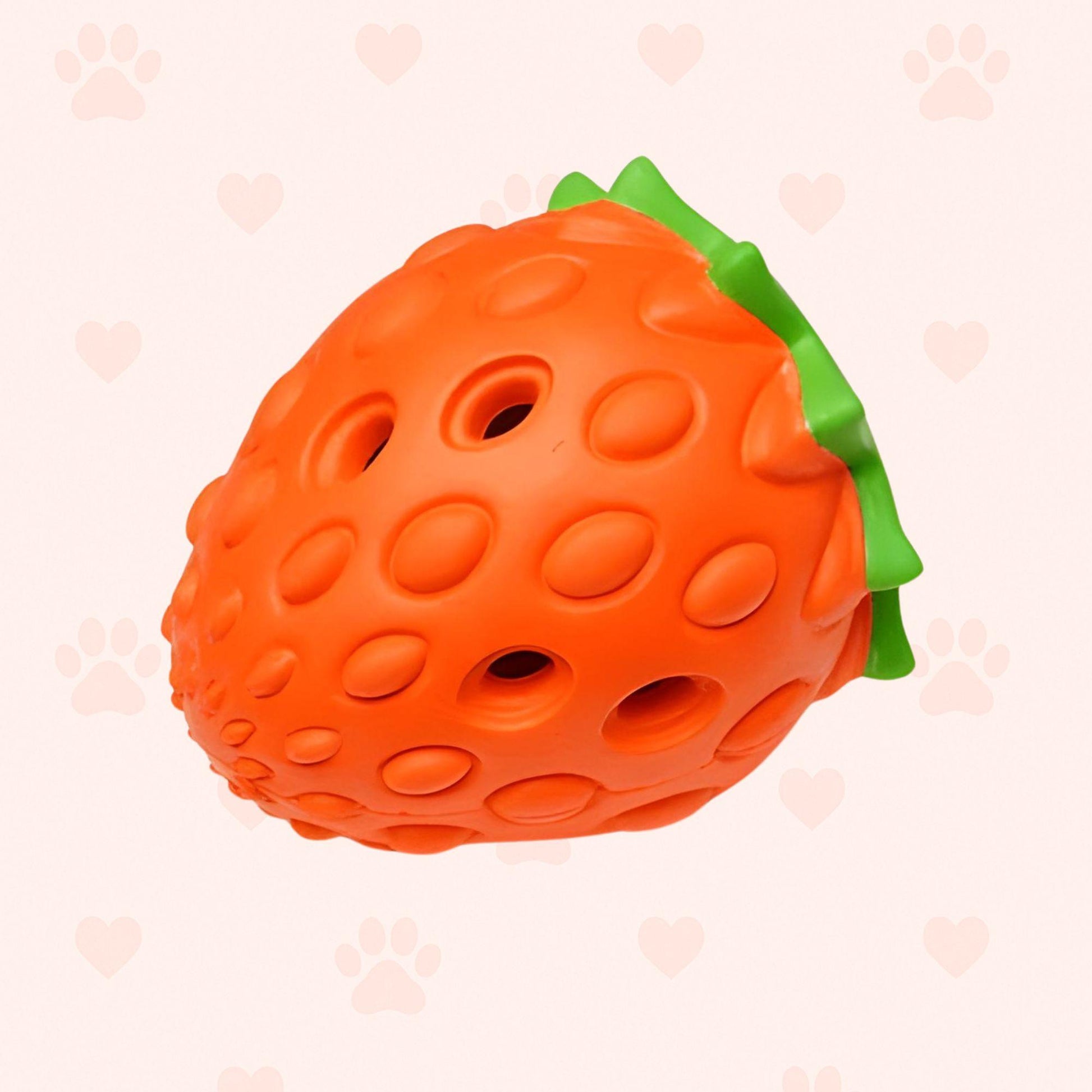 Kauspielzeug Erdbeere – Interaktiv & Aus Naturgummi - Happylittlepaws