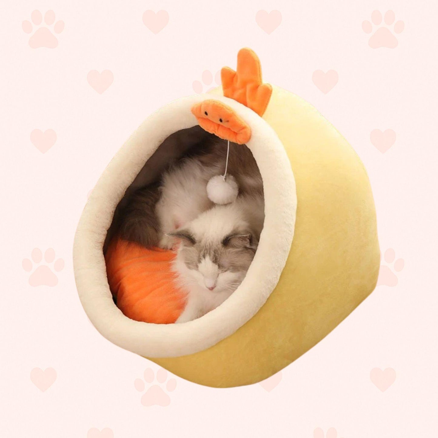 Kuschelhöhle für Katzen – Warm & Bequem - Happy Little Paws