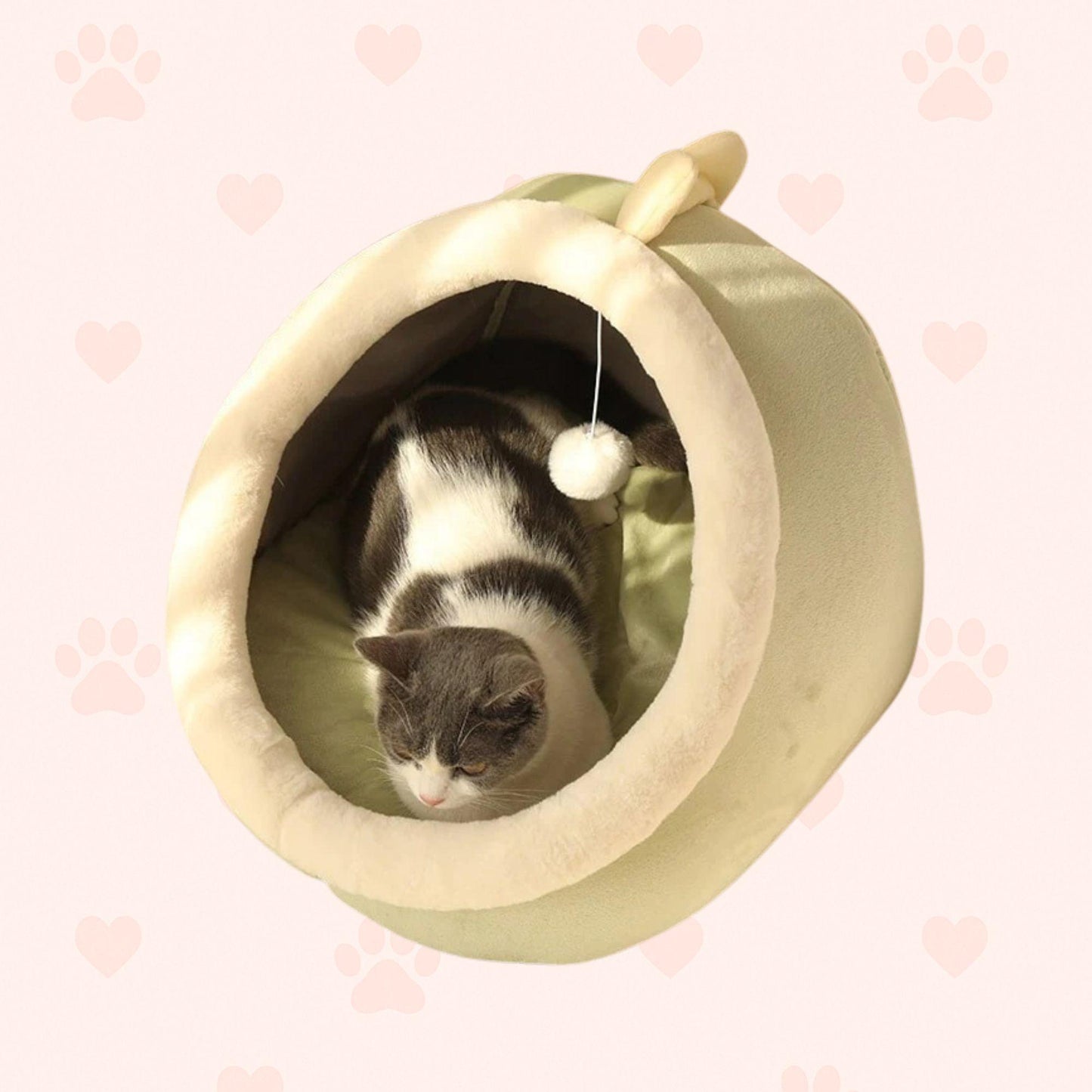 Kuschelhöhle für Katzen – Warm & Bequem - Happy Little Paws