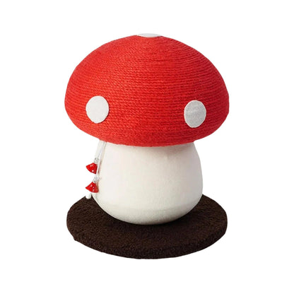 Pilz-Kratzbaum – Verspielte Kratzsäule aus Sisal & Teddy-Fleece Happy Little Paws