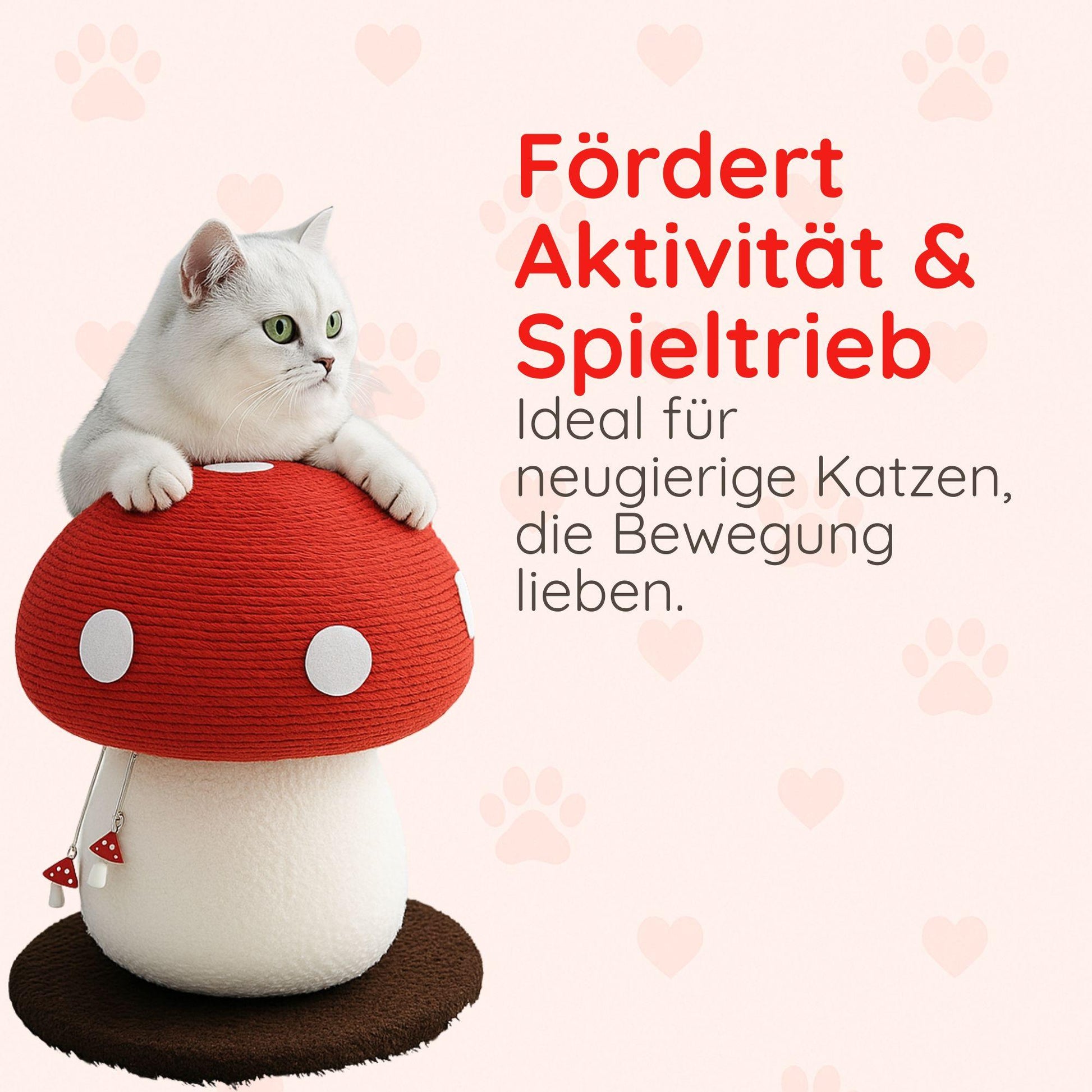 Pilz-Kratzbaum für Katzen aus Sisal Happy Little Paws