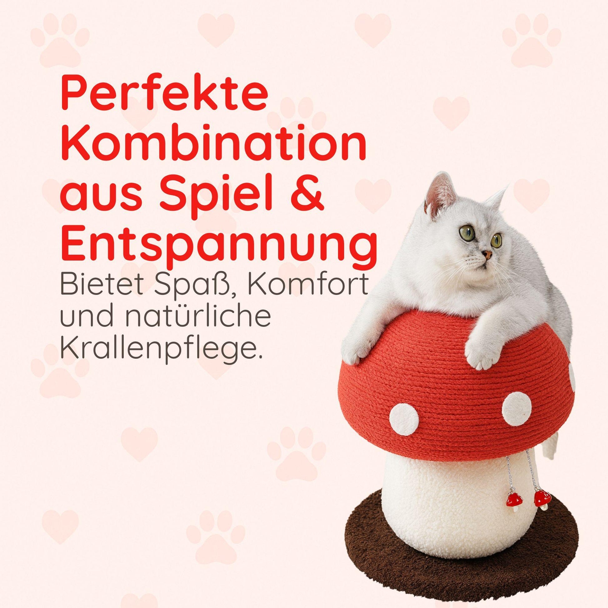 Pilz-Kratzbaum für Katzen aus Sisal Happy Little Paws