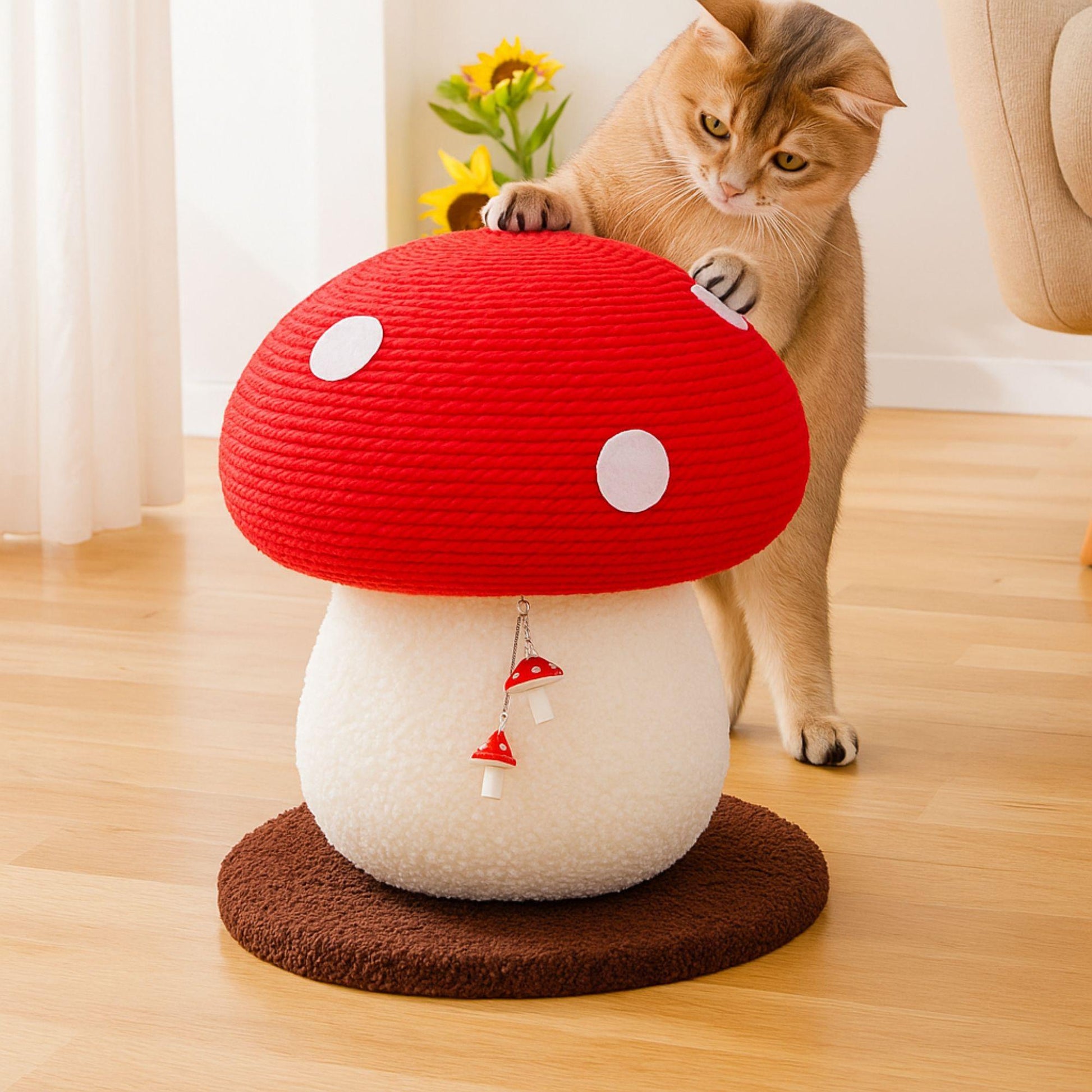 Pilz-Kratzbaum für Katzen aus Sisal Happy Little Paws