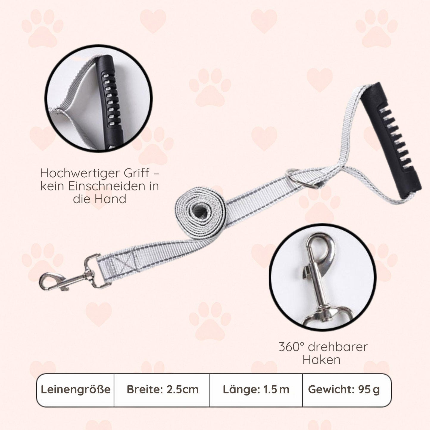 Reflektierendes Hundegeschirr mit Leine 