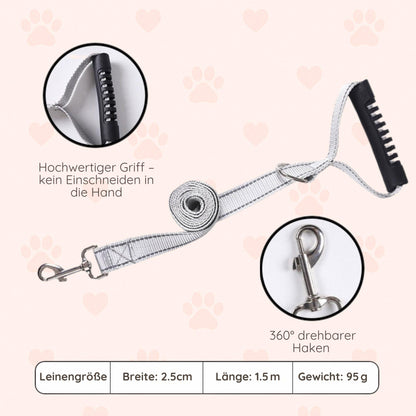 Reflektierendes Hundegeschirr mit Leine 