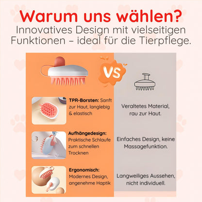 Silikon-Massagebürste für Haustiere Happy Little Paws