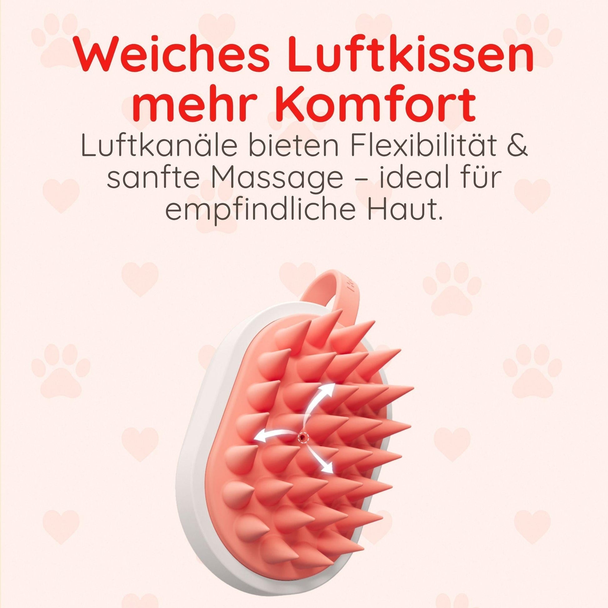 Silikon-Massagebürste für Haustiere Happy Little Paws