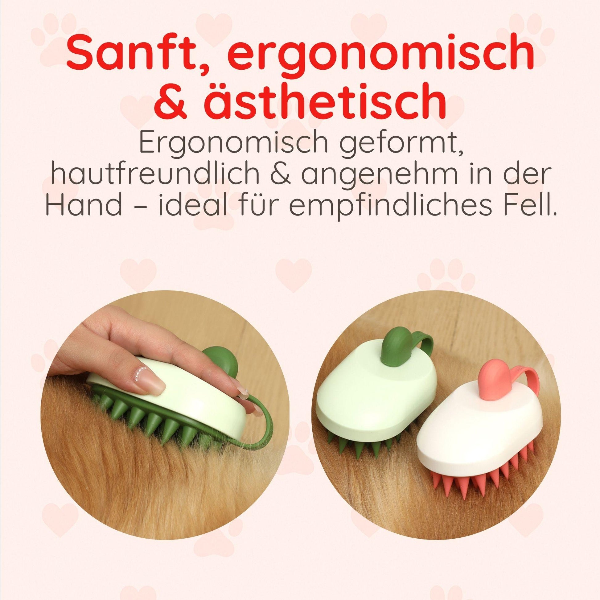 Silikon-Massagebürste für Haustiere Happy Little Paws