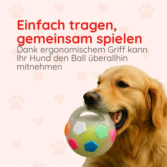 Transparenter Hundeball – Beißfest & mit Sound Happy Little Paws