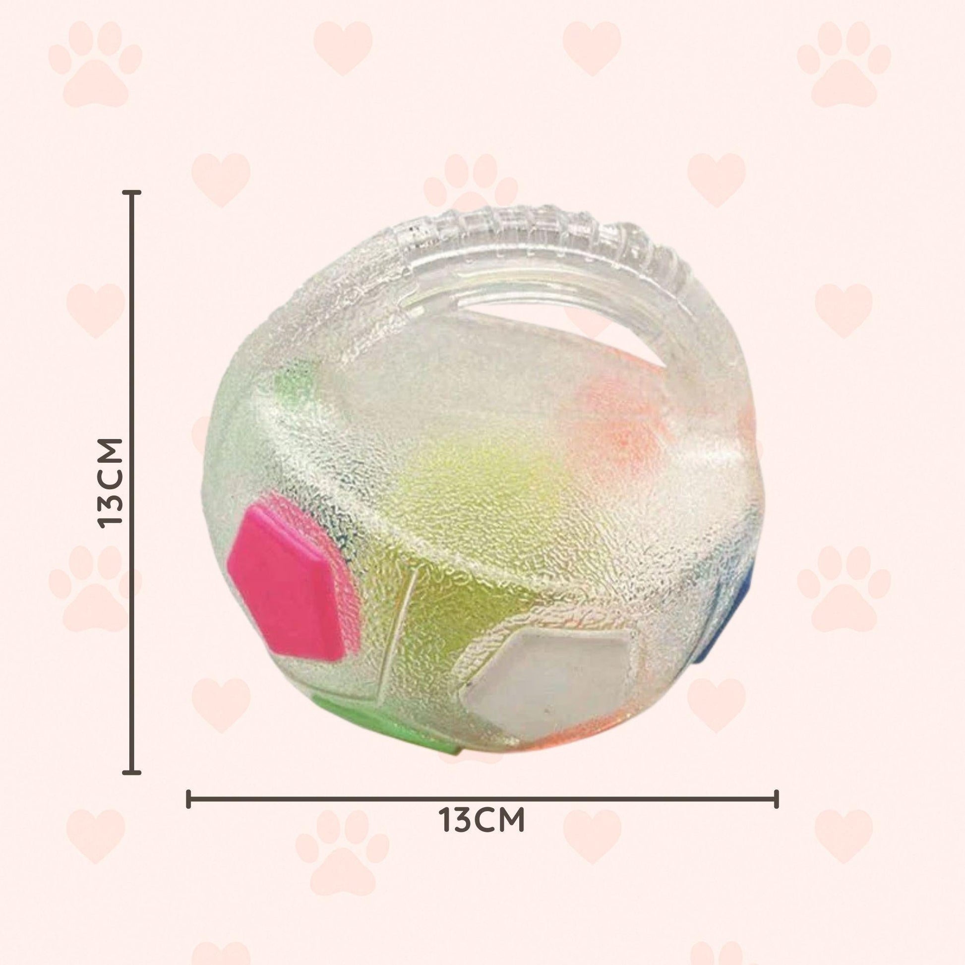 Transparenter Hundeball – Beißfest & mit Sound - Happy Little Paws