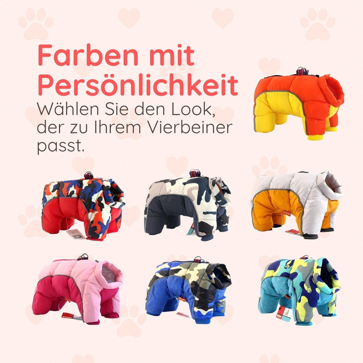 Winter-Overall für Hunde – Wasserabweisend & Reflektierend