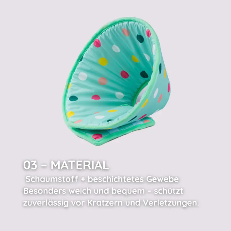 Weiche Haustier-Halskrause – Gepolstert, Wasserdicht & Bunt - Happylittlepaws